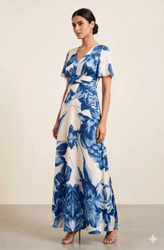 Abito Intero Donna Var. Blu Brillante