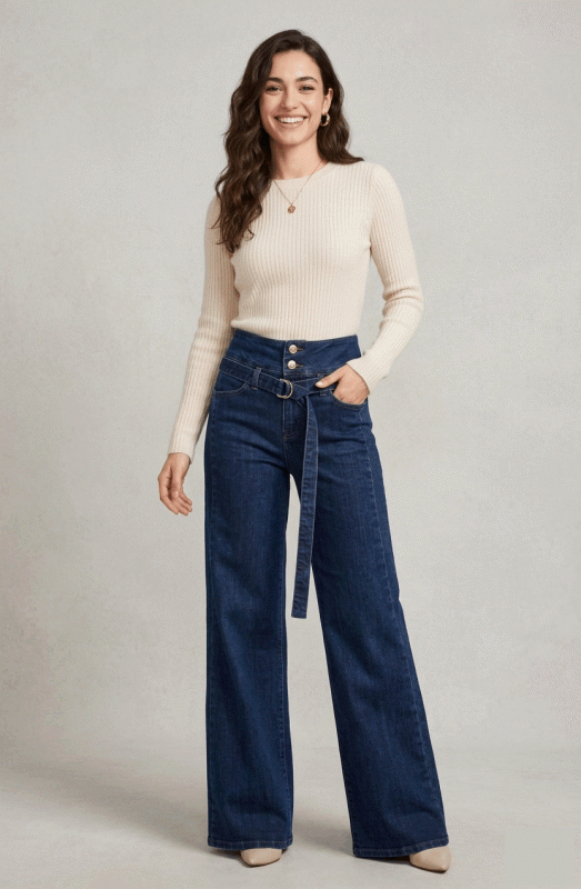 Pantalone Donna Blu Navy