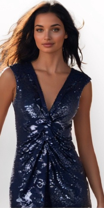 Abito Intero Donna Blu Navy