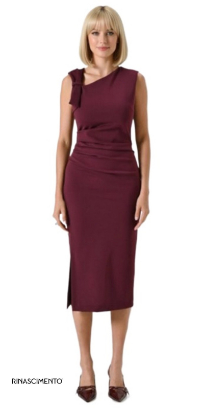 Abito Intero Donna Bordeaux Rosso